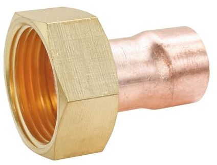 SOMATHERM FOR YOU, Raccord cuivre à souder droit Ø16 avec écrou tournant 15/21 pour plomberie, idéal pour réseaux d'eau sanitaire et chauffage, conforme aux normes en vigueur