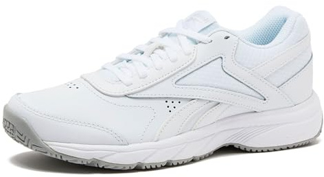 Reebok Work N Cushion halkfria arbetsskor för män, svarta eller vita säkerhetssneakers, Kallgrå/vit, 43 EU