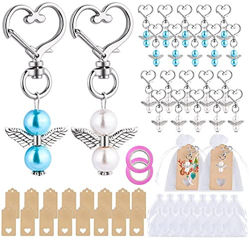 Engel Anhänger, 32 Stück Schutzengel Anhänger, Gastgeschenke Hochzeit Schutzengel, Engelanhänger Kleine Engel Anhänger für Hochzeitsgeschenk, Geburtstagsgeschenk, Dankeschön, Giveaways Konfirmation
