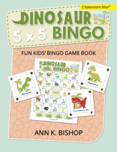 Dinosaur Bingo: 5 x 5, Fun Kids' Bingo Game and Activity Book
