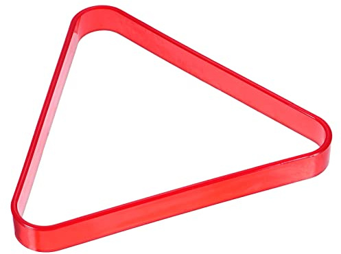 PATIKIL Pool Triangle Rack, Plastic Billiard 8-Ball Triangle Racks Pool Table Accessory for 2-1/4 Inch Pool Balls, Red