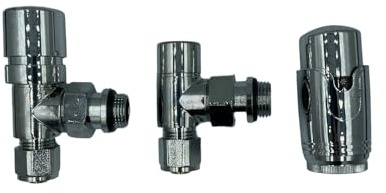 1/2 x 16 mm termostatventiler i flera lager för radiatorer, komplett exakt kontroll av flerskiktsadaptrar och termostathuvud, elegant design och inredningsfunktion