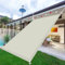 Sonnensegel Wasserdicht 1.7x2.2m(5.58x7.22ft) Segeltuch Pergola Sonnenschutz Wetterschutz für Terrasse, Balkon, Pool und Garten, Beige