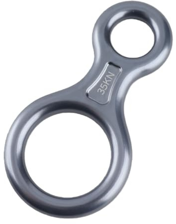 SUNGOOYUE Rappel d'escalade 35KN, équipement de sécurité Robuste à 8 Anneaux avec Frein à Friction, équipement d'escalade en Alliage D'aluminium, Plaque de Gréement de Descente pour Le