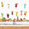 aupawdy 2 Stück Wandtattoo Küche Obst Lustige Obst-Wandaufkleber Kühlschrank Sticker Wandsticker Küche Esszimmer Kühlschrank Schrank Wanddeko