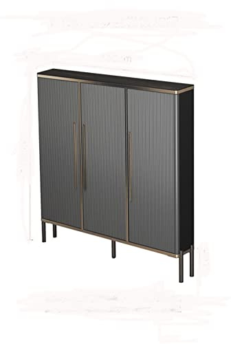KJLYLPP Shoe Rack Vintage Solid Wood Shoe Cabinet, Partition Locker Shoe Cabinet, Shoe Cabinet with Tipper Drawer, Suitable for Hallway Shoe Cabinet (110cm)