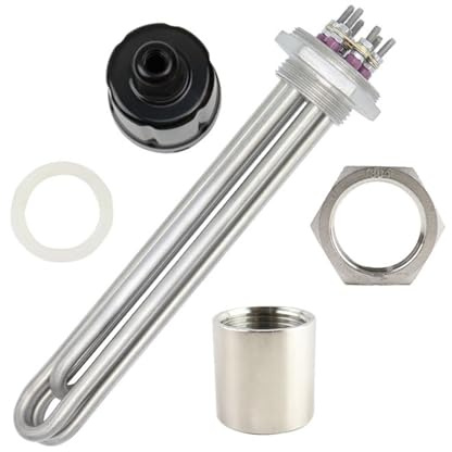 DN32 6KW Värmeelement i helt rostfritt stål Med Jordjord Elpanna Nedsänkt vattenvärmare Värmemotstånd(Heater thread nut)