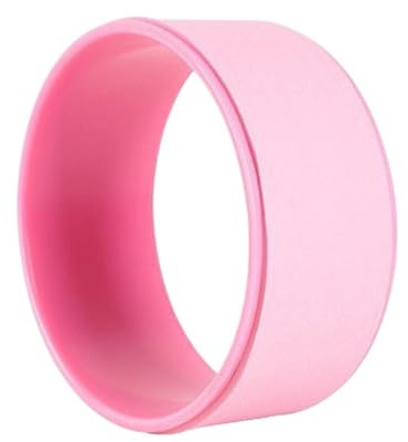 Yoga cirkelcykel yoga-hjul, pilates-tillbehör, hemmagym verktyg, träningsutrustning, gym, muskelmassage, ryggträningsrulle (rosa)