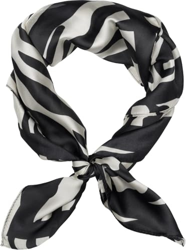 styleBREAKER Pañuelo cuadrado para mujer con estampado de cebra | Pañuelo 70x70 cm, poliéster suave para verano, versátil para cuello, pelo o bolso.