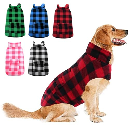 ASENKU Cappotto Cane Impermeabili Invernale, Cappottino Cane Reversibile Antivento Freddo Taglia Media M, Calda Giacca per Cani,Gilet per Cani con Fodera in Lana Protegge Dal Freddo