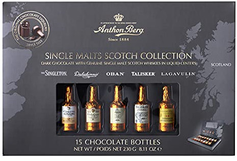 Anthon Berg 15-Piece Single Malts Scotch Collection Assorted Chocolates Set
