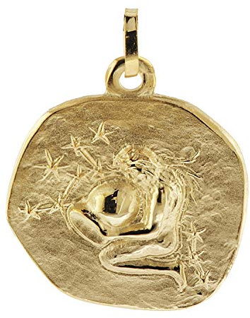 trendor Sternzeichen-Anhänger Wassermann 333 Gold 20 mm Anhänger Tierkreiszeichen für Damen, Herren und Kinder, Sternzeichen Echtgold, Anhänger Gold, 08982-02