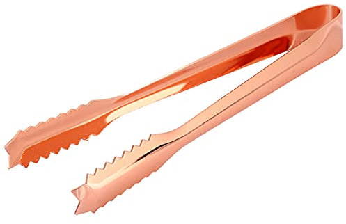 Pinza per Ghiaccio in Acciaio Inossidabile, Pinza per Alimenti con Clip per Ghiaccio con Denti per Cubetti di Zucchero per Il Ghiaccio Servizio da Bar per Tè e Caffè(Placcato In Rame)