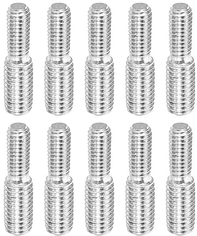 PATIKIL M4x0,7 a M5x0,8 Doppia Estremità Filettata Perno Vite Bullone, 10pz 304 Inossidabile Acciaio Asta Bulloni Filettatura Riduttore Adattatore per Mobili Ferramenta, 20mm Lungo