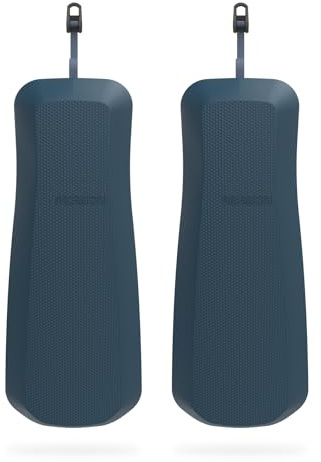 MISSION Boat Gear Maven Pontoon Boat Fenders Pack of 2, Premium Pontoon Bumpers for Docking Set with Secure Fit Lip and Integrated Strap, Non Marking Closed Cell Foam Dock Protection (Deep Blue)