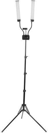 Kit de Luz de Video LED-45W Luz de Belleza de Brazos Dobles, Luz de Relleno de Fotografía LED Regulable 3000K ‑ 6500K con Soporte de Trípode Ajustable para Teléfono para