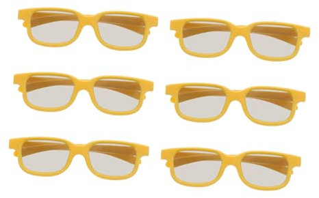 Toyvian Lunettes 3D pour Garçons Et Filles Lot De 6 Cinéma Cinéma Maison Plastique Léger Idéal pour Les Fêtes Danniversaire Jeux Vidéo pour Garçons Et Filles Divertissement en Famille