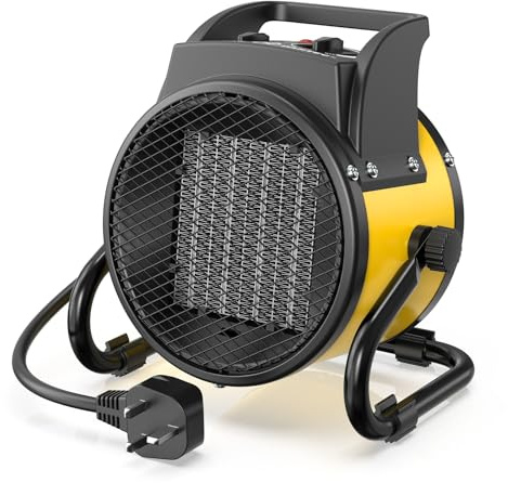 DAHTEC Electric Fan Heater 2000W - Fast Heating, Energy Efficient - Portable Ceramic Heaters - Adjustable Angle & Overheat Protection - Ideal for Home, Garage, Greenhouse