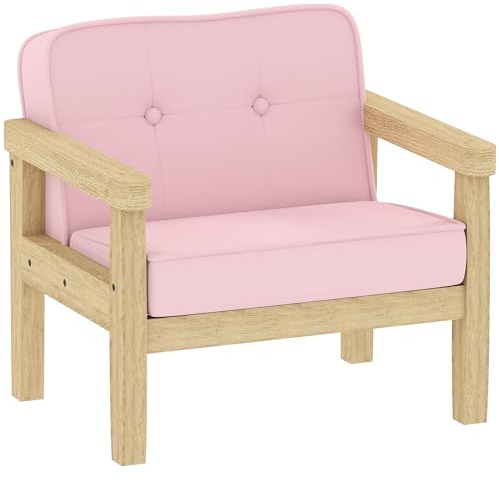 AIYAPLAY Kindersessel Kindersofa mit Kord-Optik 46,5 x 44 x 45 cm Rosa