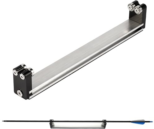 AFOLOREET Arrow Spinner Tester Arrow Squaring Device for Shaft Straightness, Vane Tuning, 11.8 Inch Aluminum Construction Arrow Straightness Detector Tool,No Assembly Required