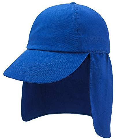 4sold Unisex Schirmmütze m. Nackenschutz Babymütze Kleinkindmütze Mädchen Kinder Kappe Cap UV Kids (Royal Blue)