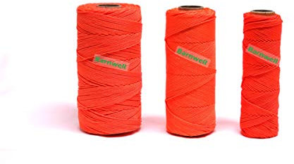 Barnwell Fluorescent Hi-Vis Orange Braided Nylon Masons Builders Brick Block Line Bricklayers (1000ft (300m))