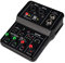 Mini interfaz de consola mezcladora de audio de 2 canales con 48 V Phantom Power Combo Micrófono/Guitarra XLR + 6,35 mm, 3,5 mm estéreo, conector para auriculares para estudio en vivo