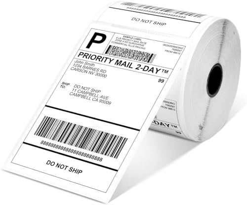 Omezizy 4x6 Thermal Labels, Shipping Address Label (Pack of 500 4x6 Roll Labels) - Compatible with JADENS, ASprink, Phomemo, Rollo, Zebra, Omezizy and Other Shipping Label Printers
