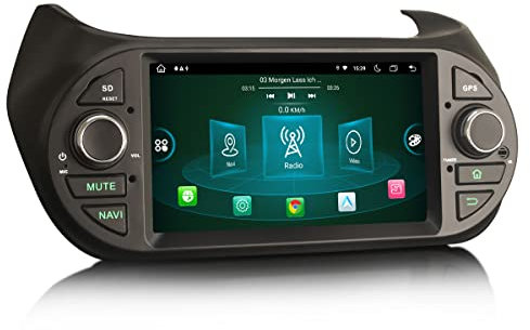 Erisin 8-Core 4GB+64GB Android 13 Autoradio Navigatore GPS per Fiat Fiorino Qubo Citroen Nemo Peugeot Bipper 7 Pollici Touch Screen Supporto Wireless CarPlay Android Auto Bluetooth DSP DAB+ WiFi 4G