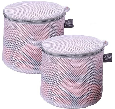 Kimmama Bolsas de Lavandería Malla, Grande Bolsa para Sujetadores, Saco Red con Cremallera, Funda Lencería para Lavar y Secar Ropa Interior, Delicados, Brassiere, Bralette, Prenda Interior