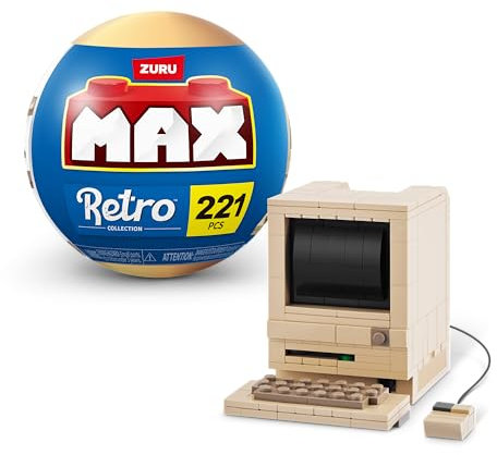 MAX Premium Retro Klemmbausteine von ZURU (Klassischer Computer) – Minis zum Sammeln, Unboxing-Spielzeug für Kinder, Kreative Spielsets