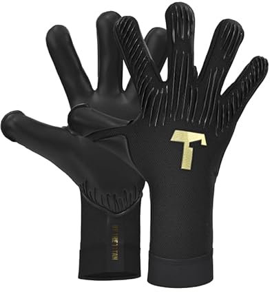 T1TAN Rebel 2.0 Black-Out - Torwarthandschuhe Herren - Profi Fussballhandschuhe Erwachsene & Jugendliche - Die Handschuhe für Fußball und jeden Torwart - Größe 9