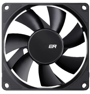 Jooehyer Computer Case Fan 80mm 4-Pin PWM High Airflow Ultra-Thin Cooling Fan 1200-3000RPM Cascadable FDB Bearing Fan