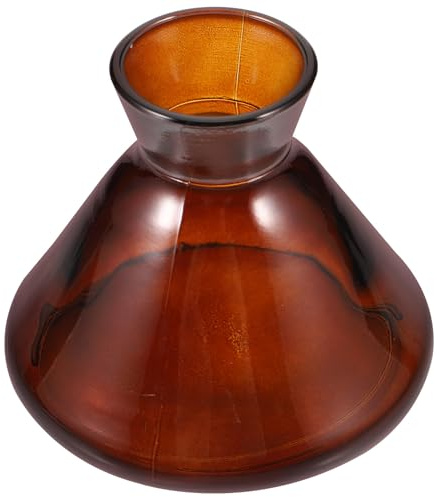 LOLIPPYY Flacone Diffusore in Vetro Vuoto da 220ml Bocca Larga a Tromba Bottiglia Diffusore di Oli Essenziali Resistente di Profumo da Tavolo e Ambienti Domestici