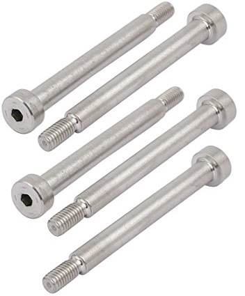 uxcell 304 Stainless Steel Hex Socket Shoulder Bolt 6mm Shoulder Dia 50mm Shoulder Length M5 Thread 5Pcs