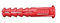 Ram - Cheville avec Collerette, 8mm x 39mm, Rouge, Sachet de 20