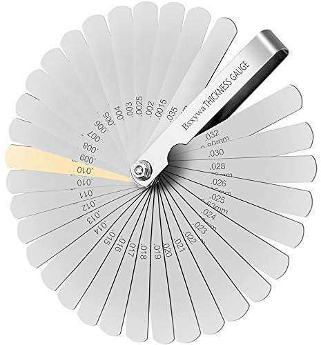 Spessimetro 32 Lame Spessimetro inox, Metrico e Imperiale Spessimetri Professionale, 0.04-0.88mm Per Misurare Larghezza/Spessore/Dimensioni.