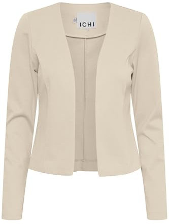 ICHI IHKATE Damen Blazer Kurzblazer Jackenblazer mit Stretch Comfort fit, Größe:XS, Farbe:Doeskin (151308)