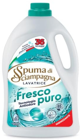 Spuma Di Sciampagna Detersivo Liquido Lavatrice Fresco Puro 36 Lavaggi 1620ml, 1620ml