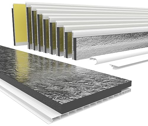 HEXIM Cubierta de caja de persiana enrollable de PVC con aislamiento Longitud: 1000-2000 mm, ancho: 120-320 mm, Solapa de inspección Tapa de protección (260 mm x 2 metros)