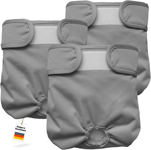 Alpenstern® Wiederverwendbare Hundewindeln für Hündinnen (3 Stück) Waschbare Läufigkeitshose für Hündinnen bei Inkontinenz & Läufigkeit - Hundehöschen Hunde Windel - Hygienisch & Saugstarker Stoff