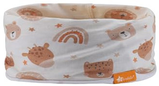 Sterntaler Schlauchschal Tiergesicht - Loop Schal aus Flammgarn Jersey mit kindgerechtem Print - Halstuch - hautsympathischer Baby und Kinder Halswärmer - Jungen Bekleidung - lichtgrau, Größe 1