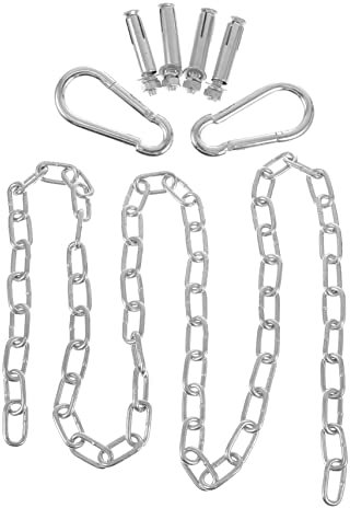 CAXUSD Disque De Fixation pour Chaîne De Balançoire Boucles De Sécurité Chaîne en Acier Inoxydable De 1 5 M pour Kit Daccessoires De Balançoire