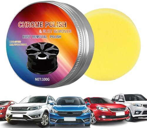Lucidante per metalli, cromo, finitura lucida, rimozione della ruggine e pasta lucidante, 100 g, lucidante multiuso ad alte prestazioni, detergenti, restauratori e agenti protettivi per metallo