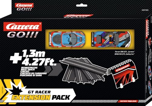 Carrera GO!!! Track Extension Pack - GT Racer, 1.3 Metres, 4 Straight Sections and Tunnel Section