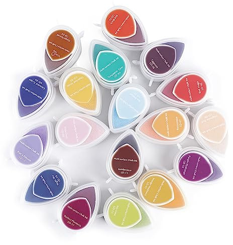 40 tamponi di inchiostro, 40 tamponi di inchiostro colorati per timbri artigianali, timbri su tessuti lavabili, timbri su carta fai da te, carta, tessuti in legno, scrapbooking