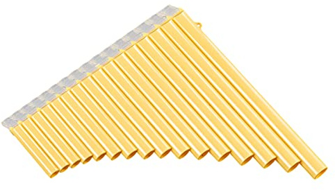 Generic Chinese Pan Flute ABS Panpipes Easy-to-Play Key G-A2 Woodwind Instrument with Carry Bag for Convenient Storage and Transport Orange (Yellow)
