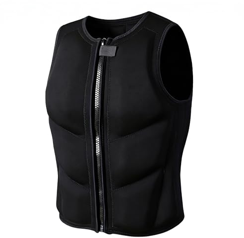 Chaleco de Natación para Adultos y Niños, Chaqueta de Flotación de Neopreno de Alta Flotabilidad, Equipo de Snórkel con Cremallera Frontal para Kayak, Paddle Surf y Surf