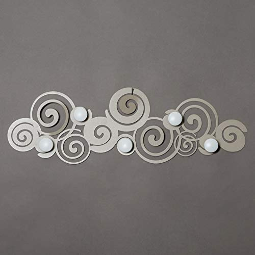 Arti & Mestieri Orfeo - Appendiabiti di Design 100% Made in Italy - in Ferro, 75 x 25 cm - Sabbia