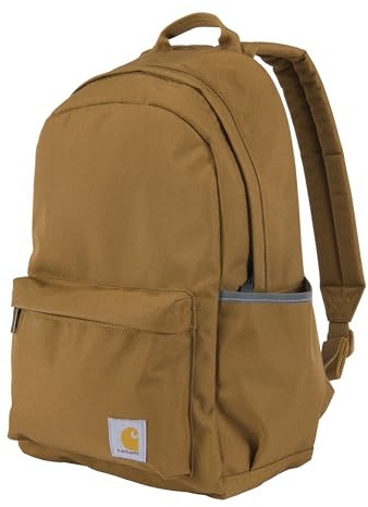 Carhartt - Zaino classico per computer portatile da 21 l, impermeabile, con custodia per computer portatile da 15 e scomparti organizzativi, senza PFAS, marrone Brown